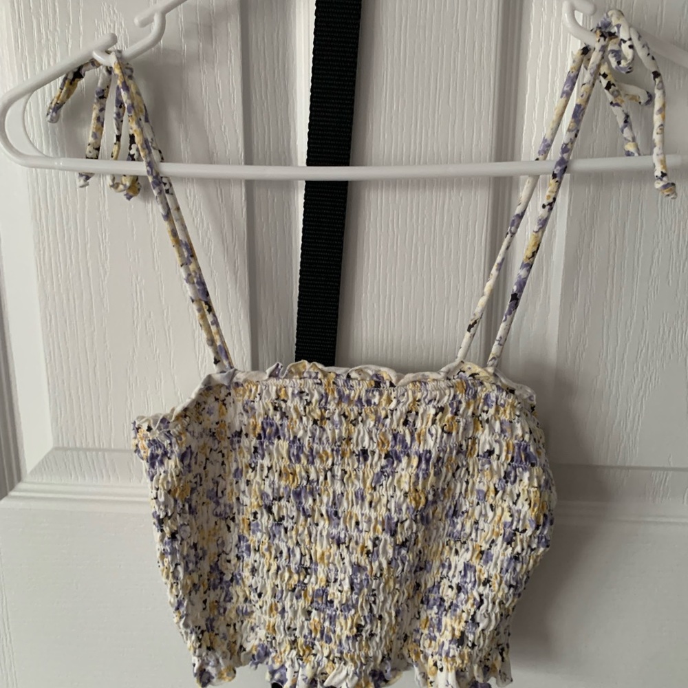 Wild Fable Target Strappy Crop Top Ruched Floral